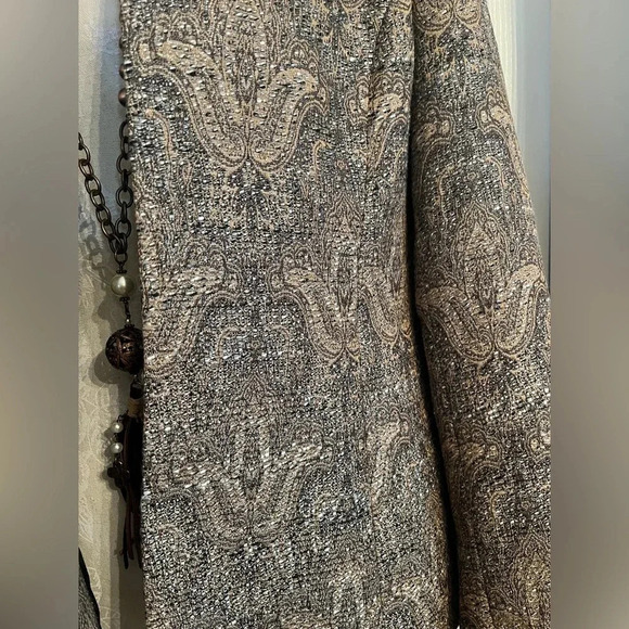 Kasper Vintage Light Brown & Light Tan W A Tint Of Gold  SZ 8 Blazer - Picture 11 of 13